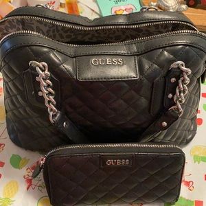 Black guess purse and wallet